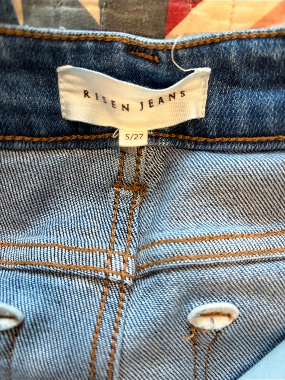 Risen Wide Leg Distressed Blue Women’s Jeans